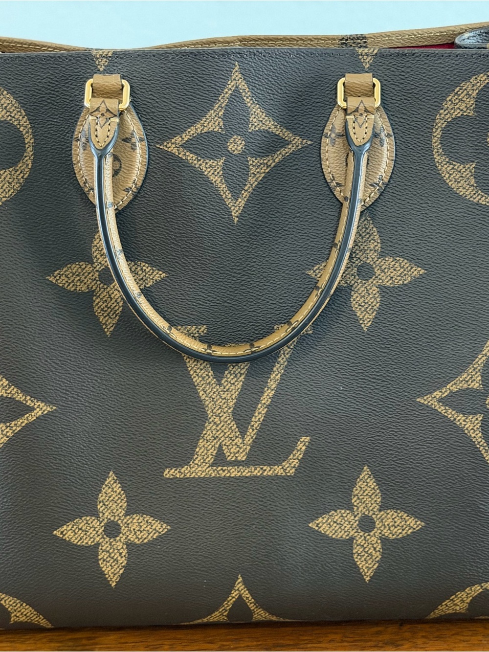 Onthego Giant Louis Vuitton Monogram Canvas Tote in Brown and Tan
